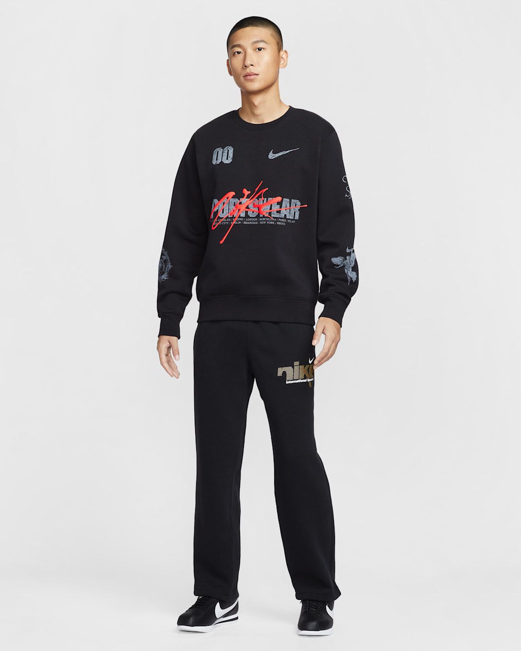Nike - Áo nỉ tay dài thể thao Nam Sportswear Club Fleece Crew-Neck Sweatshirt