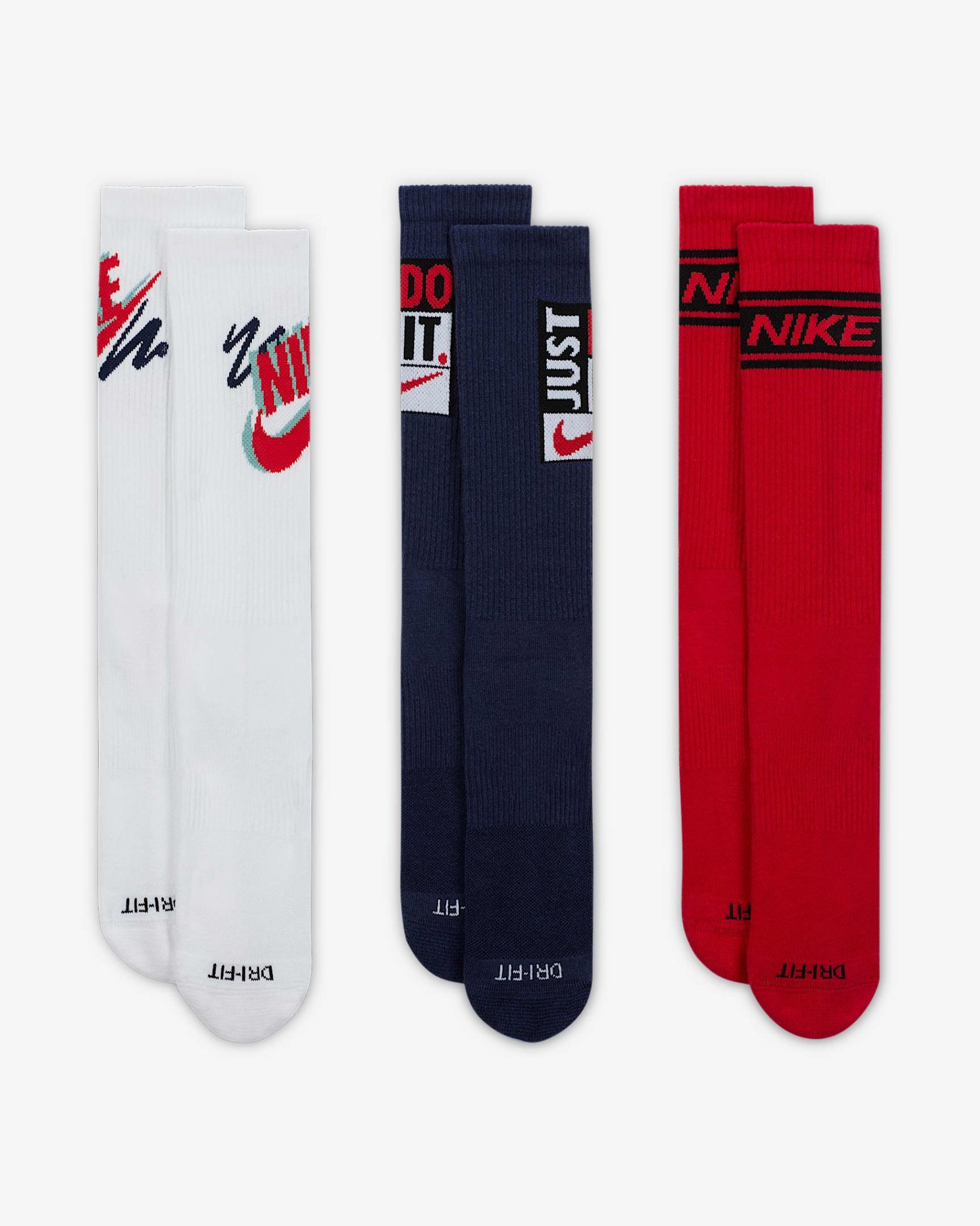 Nike - Vớ thể thao cổ cao (3 đôi) Nam Nữ Nike Everyday Plus Crew Socks (3 Pairs)