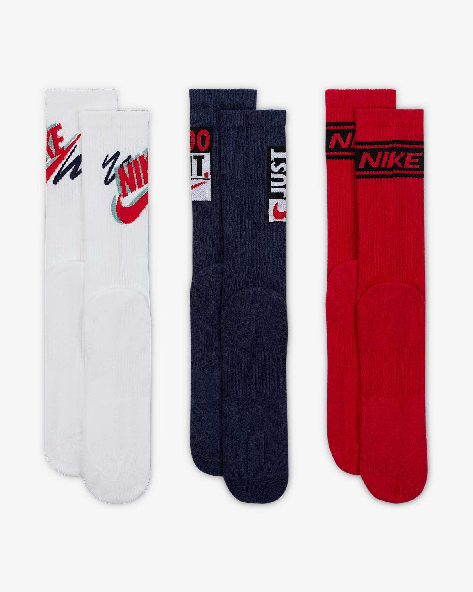 Nike - Vớ thể thao cổ cao (3 đôi) Nam Nữ Nike Everyday Plus Crew Socks (3 Pairs)