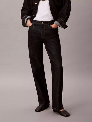 Calvin Klein - Quần Jean Dài Nữ Signature 90s Straight Lunar R