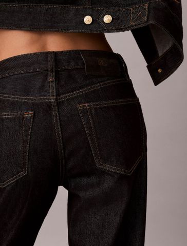 Calvin Klein - Quần Jean Dài Nữ Signature 90s Straight Lunar R