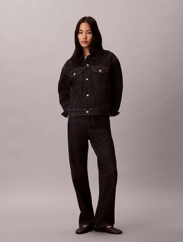 Calvin Klein - Quần Jean Dài Nữ Signature 90s Straight Lunar R