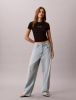 Calvin Klein - Áo Thun Tay Ngắn Nữ Contour Rib Logo Ringer Tee
