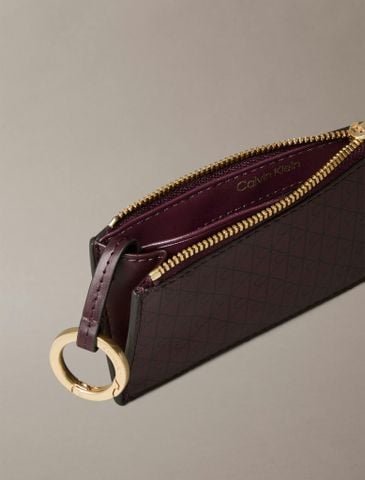 Calvin Klein - Ví cầm tay nữ Allover Monogram Logo Top Zip Card Case - 3