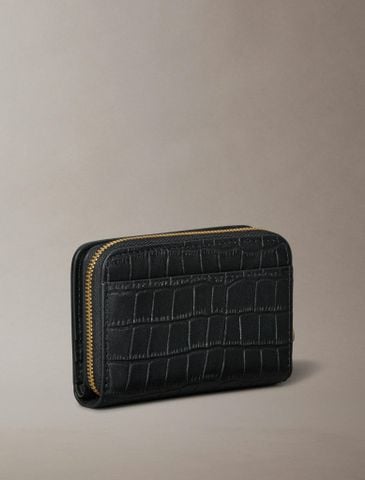 Calvin Klein - Ví nữ da cá sấu Leather Croc-Effect RFID Zip-Around Wallet - 2