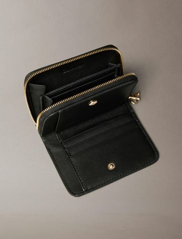 Calvin Klein - Ví nữ da cá sấu Leather Croc-Effect RFID Zip-Around Wallet - 3