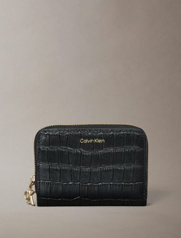 Calvin Klein - Ví nữ da cá sấu Leather Croc-Effect RFID Zip-Around Wallet
