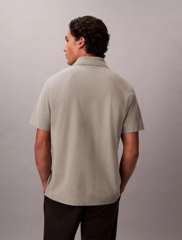 Calvin Klein - Áo Polo Nam Cooling Pique Snap Button Polo