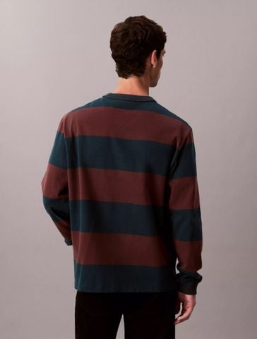 Calvin Klein - Áo Thun Tay Dài Nam Sueded Stripe Pocket Tee