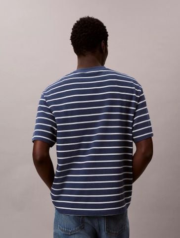 Calvin Klein - Áo Thun Tay Ngắn Nam Stripe Casual Pique