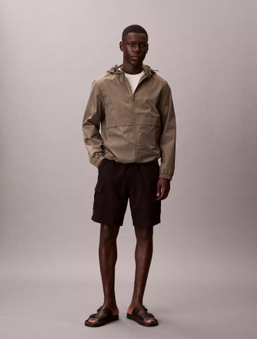 Calvin Klein - Áo Khoác Nam Long Sleeve All Over Print Nylon Flange Windbreaker