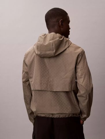 Calvin Klein - Áo Khoác Nam Long Sleeve All Over Print Nylon Flange Windbreaker