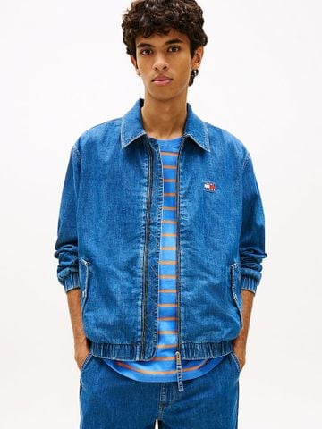 Tommy Hilfiger - Áo Khoác Nam Chambray Denim Harrington Jacket