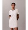 Calvin Klein - Đầm dệt kim Nữ Short Sleeve Cotton Monogram Stripe