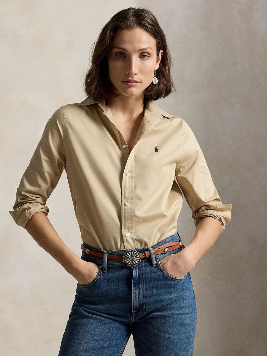 Ralph Lauren - Áo Sơ Mi Nữ Classic Fit Cotton Twill Shirt