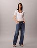 Calvin Klein - Áo Dệt Kim Tay Ngắn Nữ Slim Ribbed Open Back T-shirt
