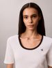 Calvin Klein - Áo Dệt Kim Tay Ngắn Nữ Slim Ribbed Open Back T-shirt