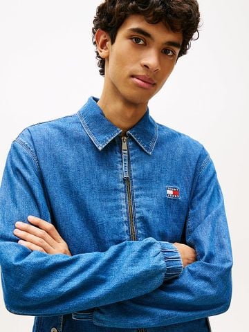 Tommy Hilfiger - Áo Khoác Nam Chambray Denim Harrington Jacket