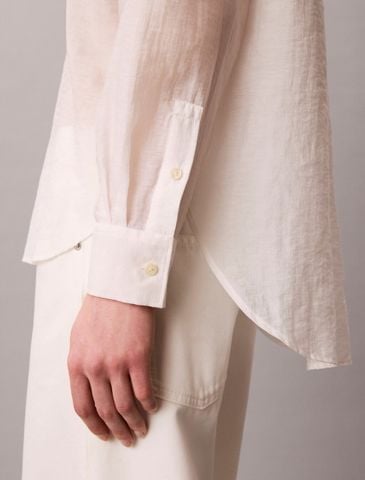 Calvin Klein - Áo Sơ Mi Nữ Voile Relaxed Shirt - 3