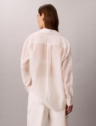 Calvin Klein - Áo Sơ Mi Nữ Voile Relaxed Shirt - 2