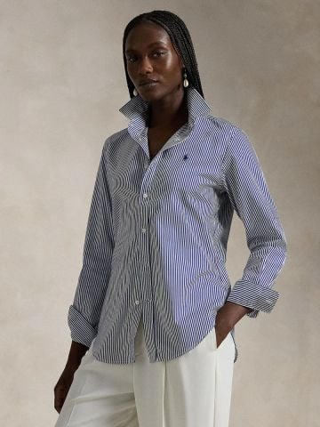 Ralph Lauren - Áo Sơ Mi Nữ Classic Fit Striped Cotton Shirt