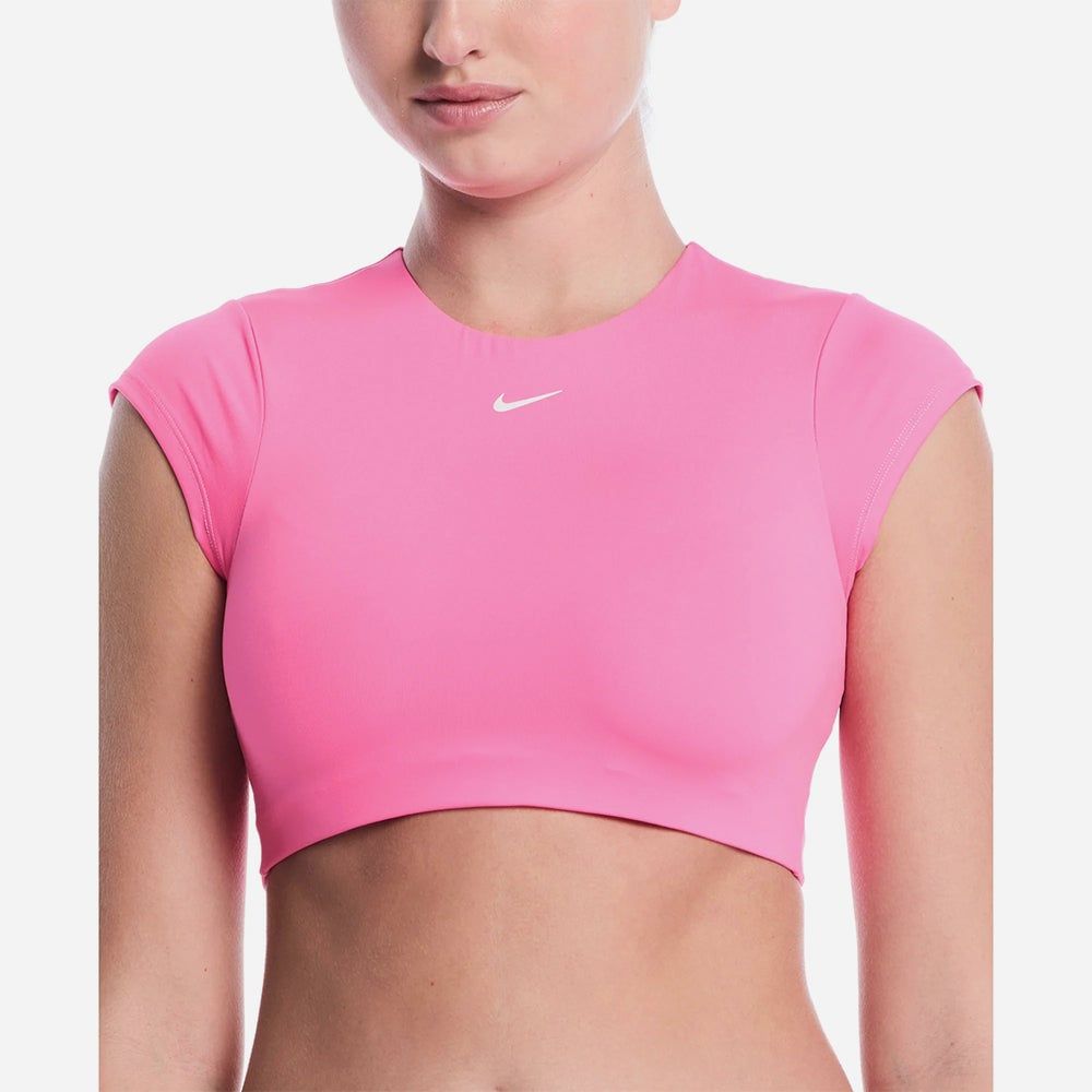 Nike - Áo Rashguard Nữ Nike Swim Women's Cropped Short Sleeve UV Swimming Top