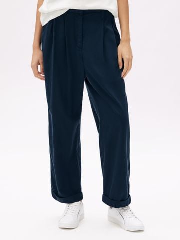 Tommy Hilfiger - Quần dài nữ Cotton Blend Relaxed Straight Pant