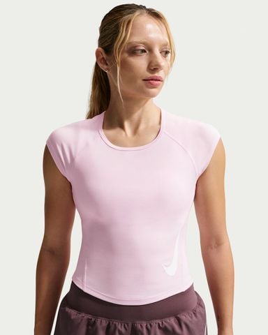 Nike - Áo Tay Ngắn Thể Thao Nữ Tempo Swoosh Women's Dri-FIT Short-Sleeve Running Top