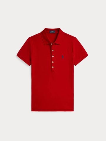 Ralph Lauren - Áo Thun Có Cổ Nữ Slim Fit Stretch Polo Shirt