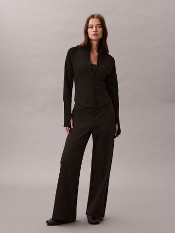 Calvin Klein - Quần Vải Nữ Ponte Logo Waistband Trouser