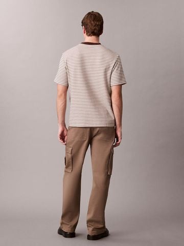 Calvin Klein - Áo thun thời trang nam Ottoman Stripe Crewneck Tee