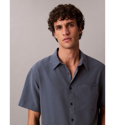 Calvin Klein - Áo Sơ Mi Nam Short Sleeve Drapey Lyocell Easy Shirt