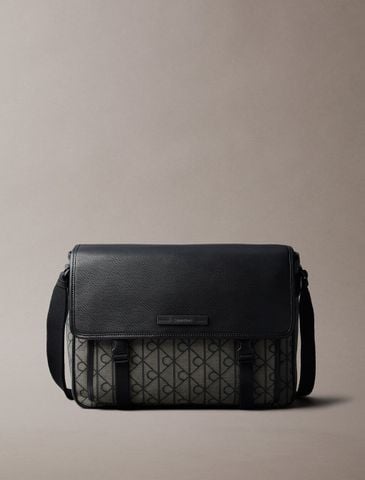 Calvin Klein - Túi Đeo Chéo Nam Emblem Logo Jacquard Messenger Bag