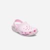 Crocs - Xăng đan trẻ em Classic Star Sparkle Shaker Clog Pink Milk Lifestyle