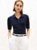 Tommy Hilfiger - Áo nỉ dệt kim Nữ Pointelle Short Sleeve Polo Sweater