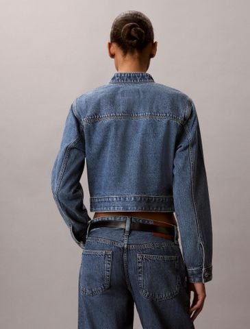 Calvin Klein - Áo Khoác Jean Nữ Denim Cropped Jacket - 3