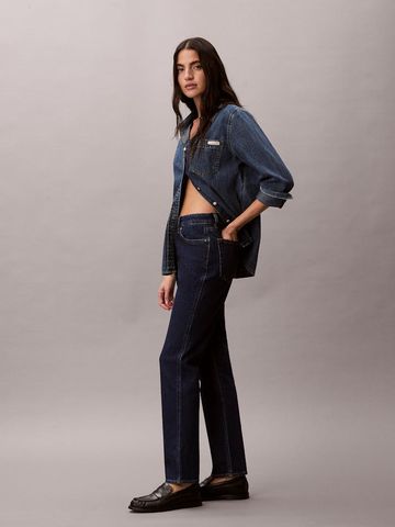 Calvin Klein - Quần Jean Dài Nữ Archive High Rise Slim Jean