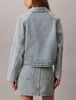 Calvin Klein - Áo Khoác Jean Nữ Denim Logo Tape Boxy Jacket