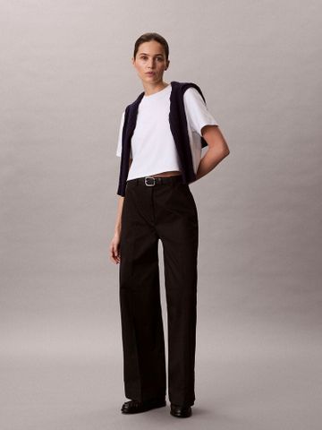 Calvin Klein - Quần dài ống rộng Nữ Baggy Chino Fashion Pant