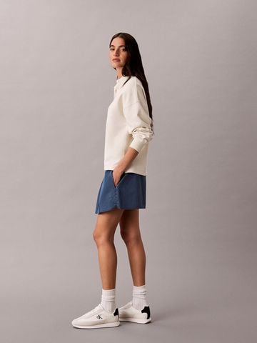 Calvin Klein - Quần Jean Ngắn Nữ Pleated Athletic Short Paradis