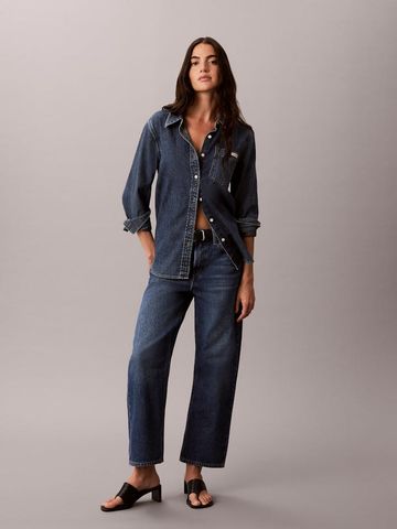 Calvin Klein - Quần Jean Dài Nữ Relaxed Crop Jeans