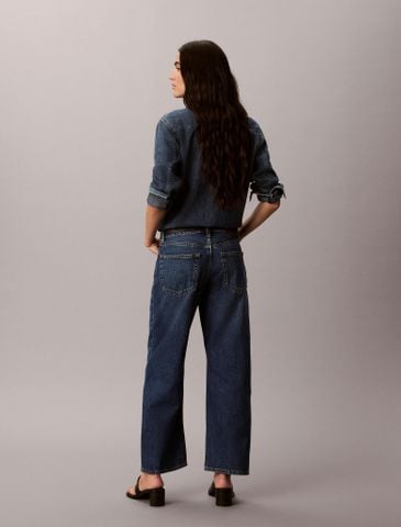 Calvin Klein - Quần Jean Dài Nữ Relaxed Crop Jeans