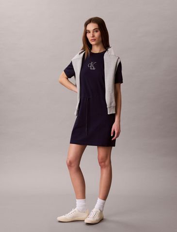 Calvin Klein - Đầm Midi Nữ Cooling Tie Waist T-Shirt Dress