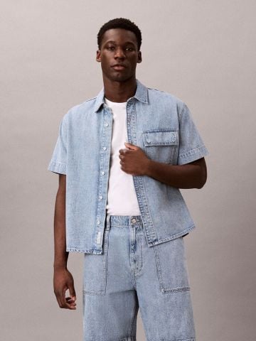 Calvin Klein - Áo Sơ Mi Nam Denim Utility Button-Down Shirt