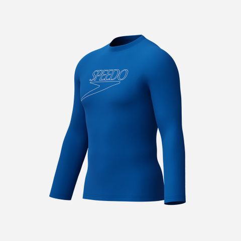 Speedo - Áo Rashguard Nam Endurance+ Long Sleeve Logo Rash Guard
