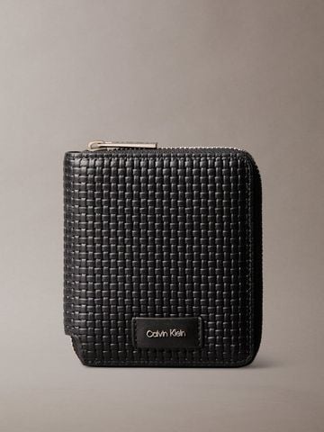 Calvin Klein - Ví nam Embossed Woven Zip Billfold Wallet