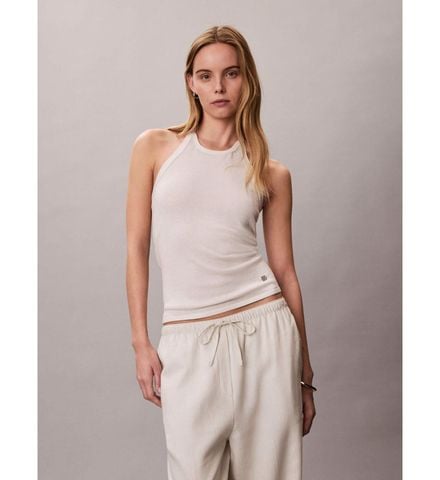 Calvin Klein - Áo Yếm Nữ Linen Blend Halter Top