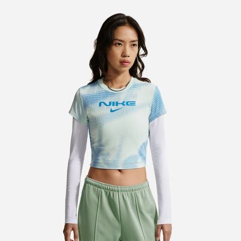 Nike - Áo Thun Crop Top Nữ Sportswear Chill Knit Slim