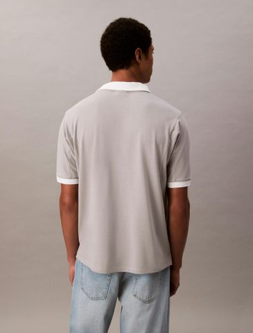 Calvin Klein - Áo polo nam Sport Monogram Logo Classic Polo Shirt