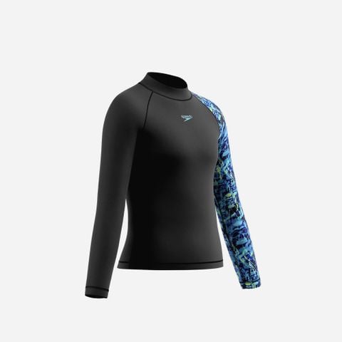 Speedo - Áo Rashguard Bé Trai Long Sleeve Print Rash Guard